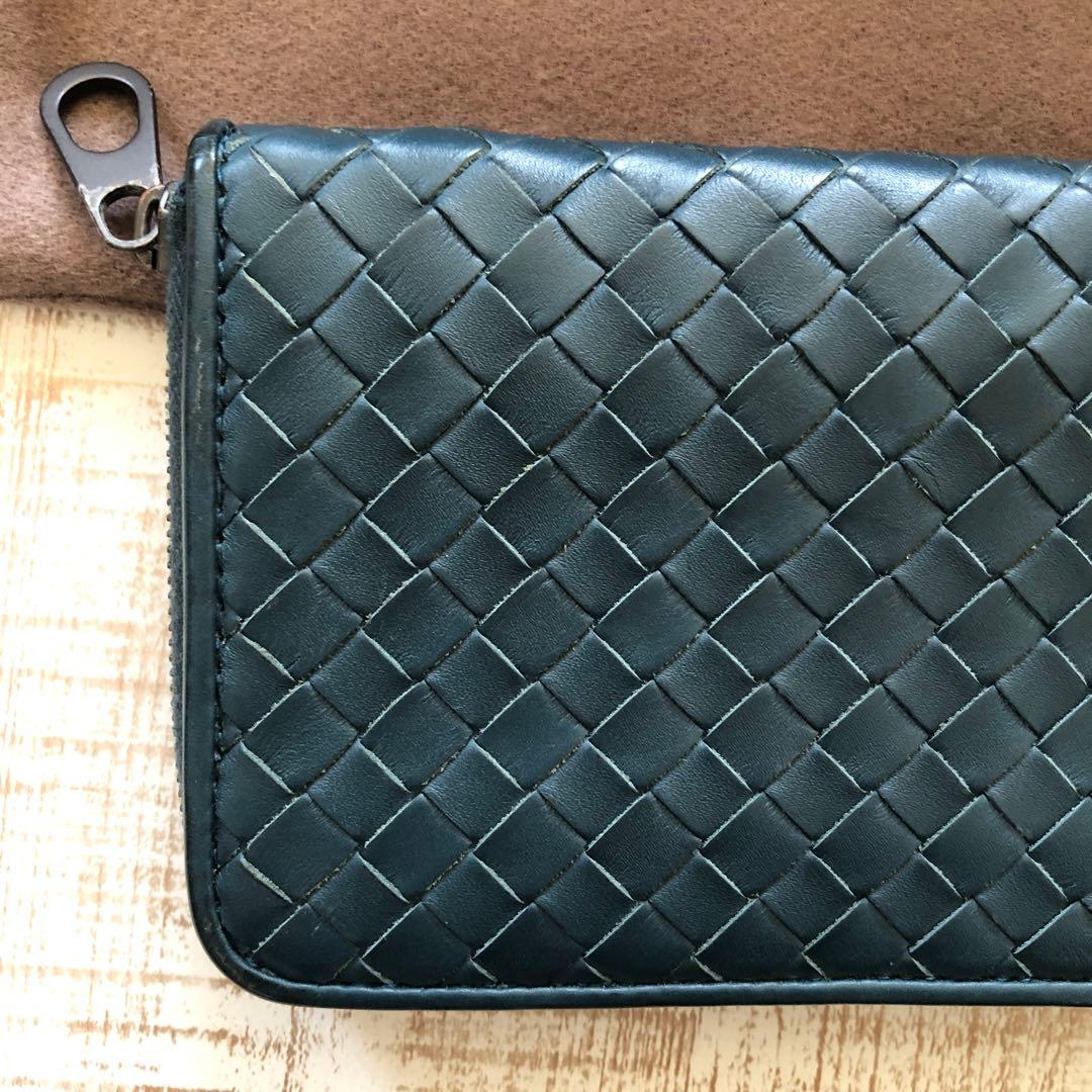 ボッテガヴェネタ　編み込みラウンドファスナー長財布