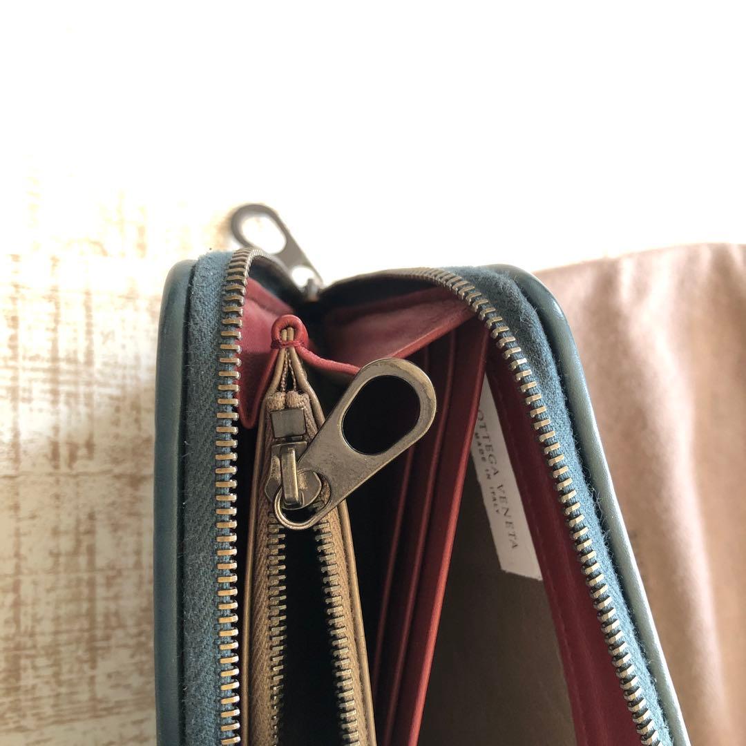 ボッテガヴェネタ　編み込みラウンドファスナー長財布