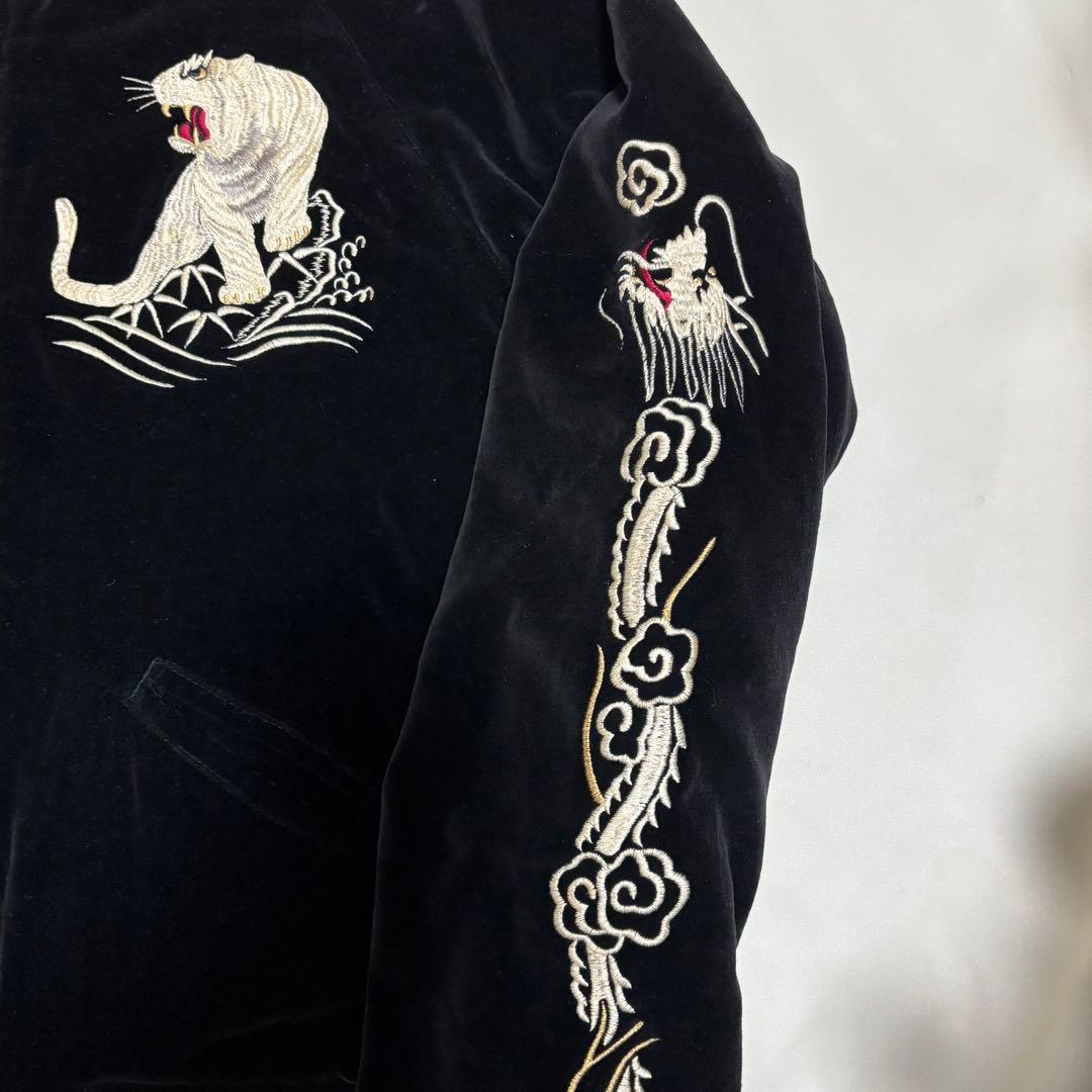 別珍スカジャン 虎×鷹