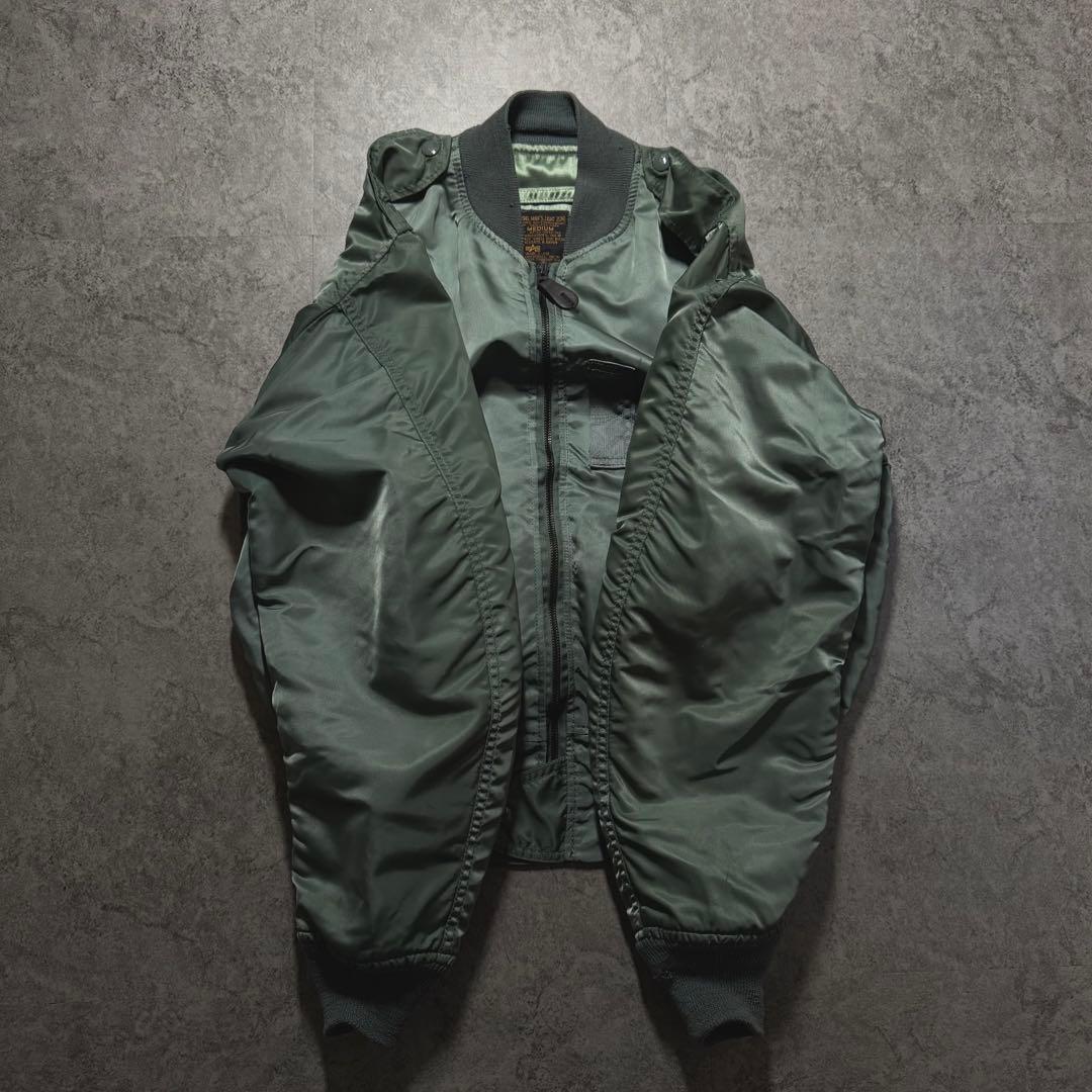 【50s 復刻】90s alpha フライトジャケット L-2B 黒タグ　USA