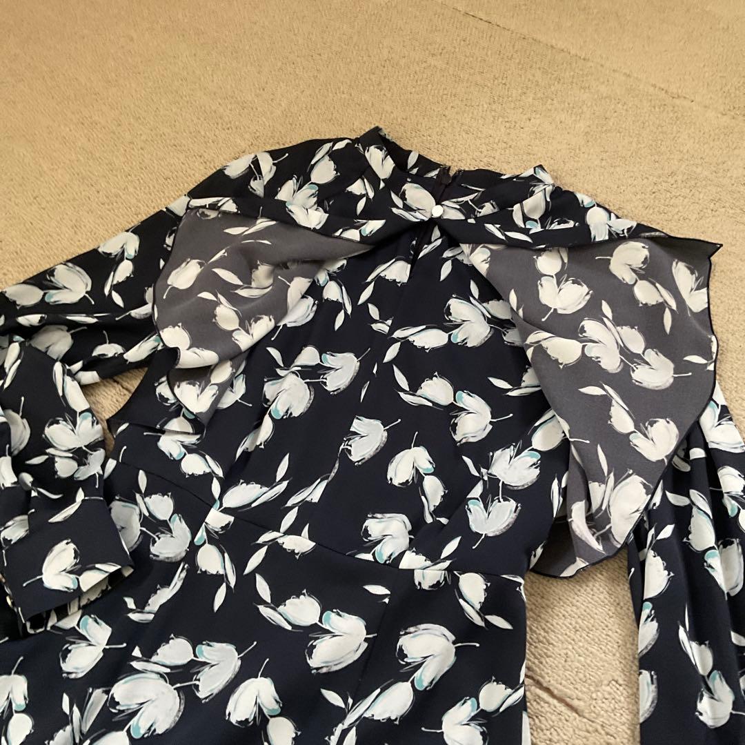 アナイ　ネイビー 花柄 ロングドレス　ワンピース