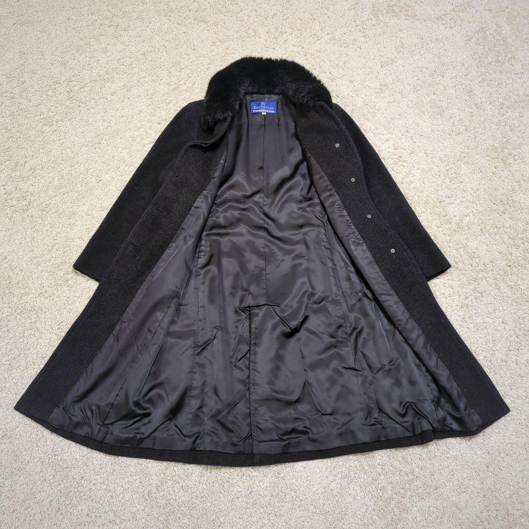 【希少】バーバリーブルーレーベル　ロングコート　ファー　２way　Aライン