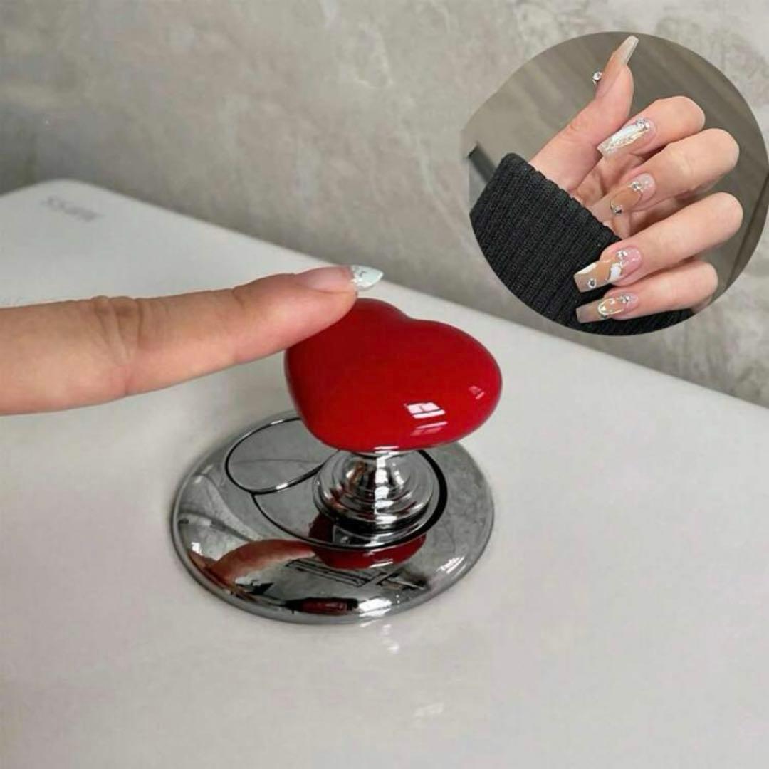 引き出し 3点セット 赤黄白 ピン レトロ ハート