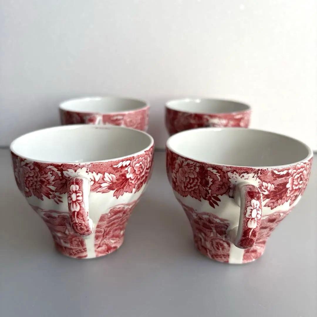 Wood&Sons/ティーカップ&ソーサー4客/エノクウッズ レッド