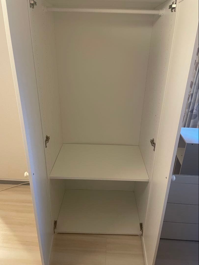 10%SALE☆ニトリホワイトミラー付き3ドアタンス