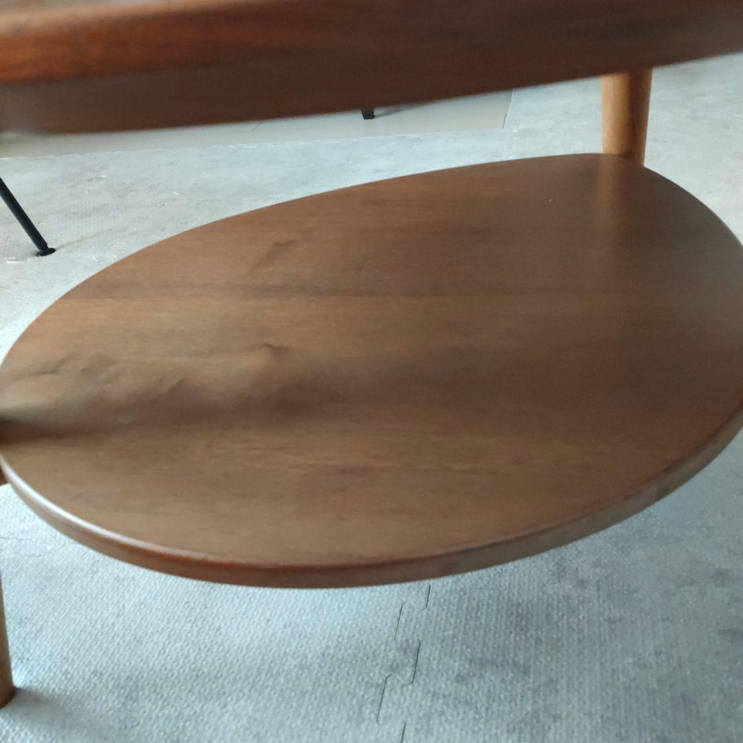 【オイル塗装】CIVILリビングテーブル(ウォールナット＋オーク)柏木工