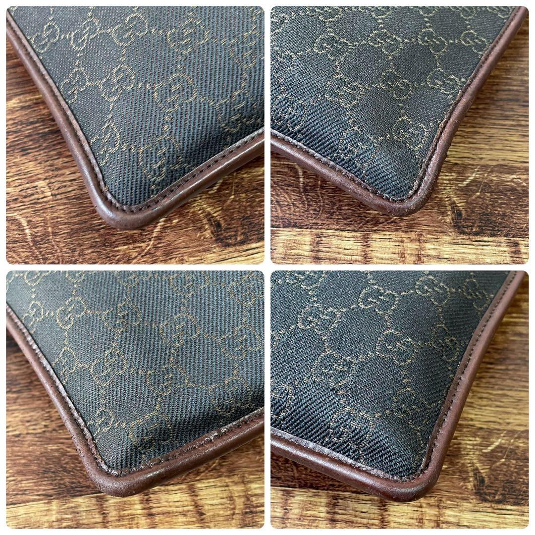 グッチ GGキャンバス × レザー ショルダー バッグ メッセンジャー.