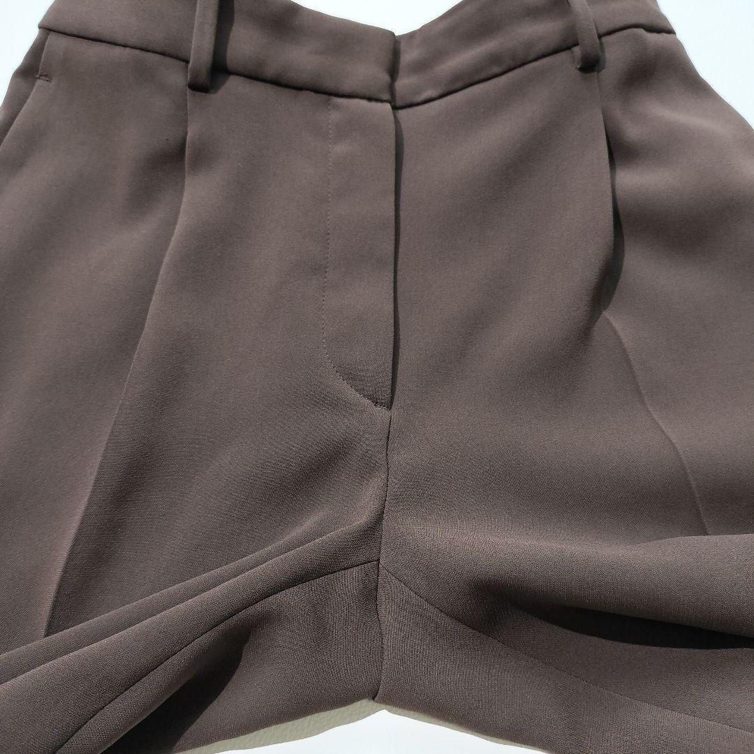 PLST プラステ トリアセブレンド セットアップ パンツスーツ ブラウン S