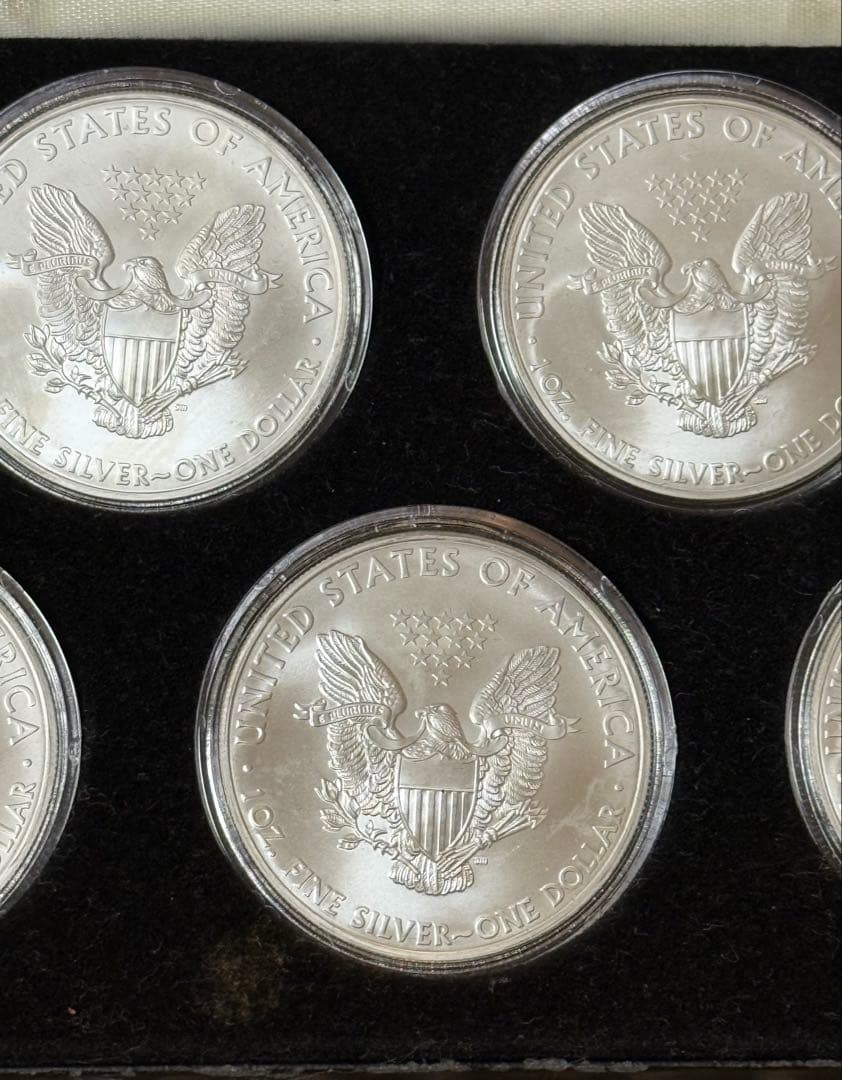レア ハーレーコレクション イーグル1オンス銀貨5枚 純銀 ウォーキングリバティ