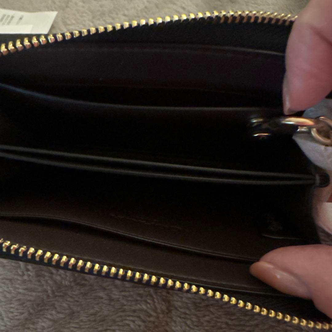 COACH 黒 レザー カードケース保存袋付き