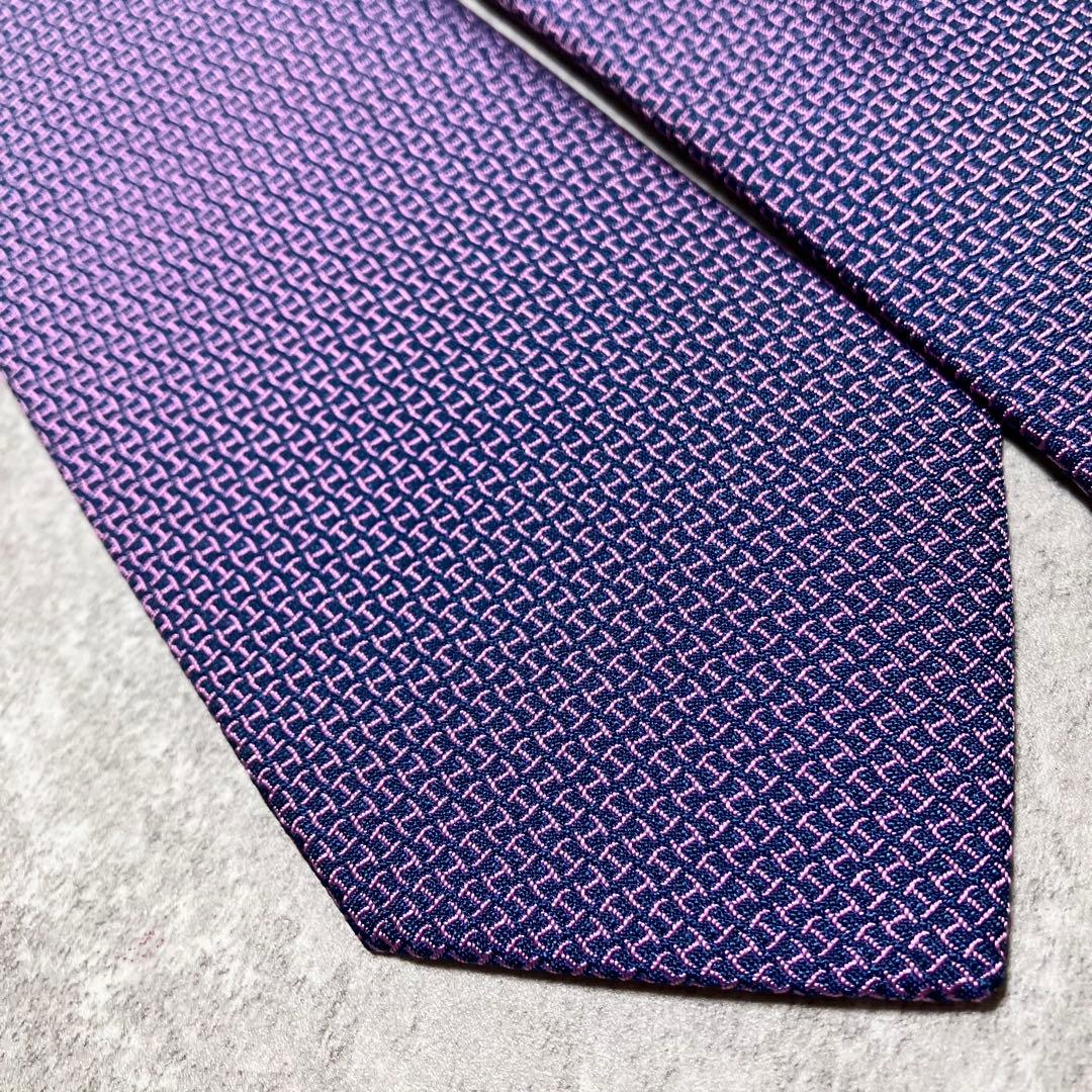 【新品タグ箱付き】　エルメス　ネクタイ　ファソネ　H柄　ジャガード織　フランス製