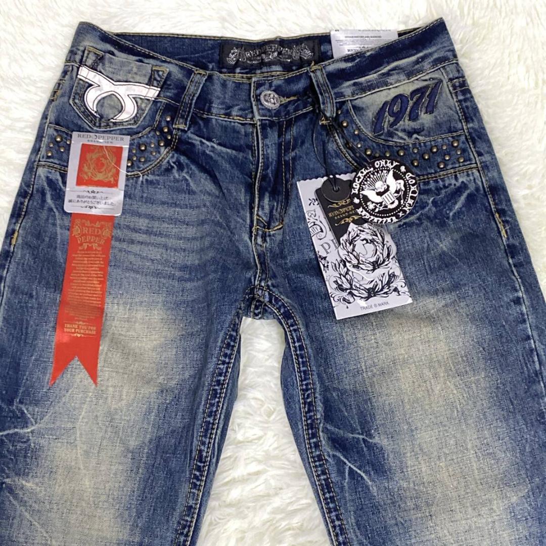 新品 Y2K RED PEPPER レッドペッパー デニムパンツ W32 刺繍