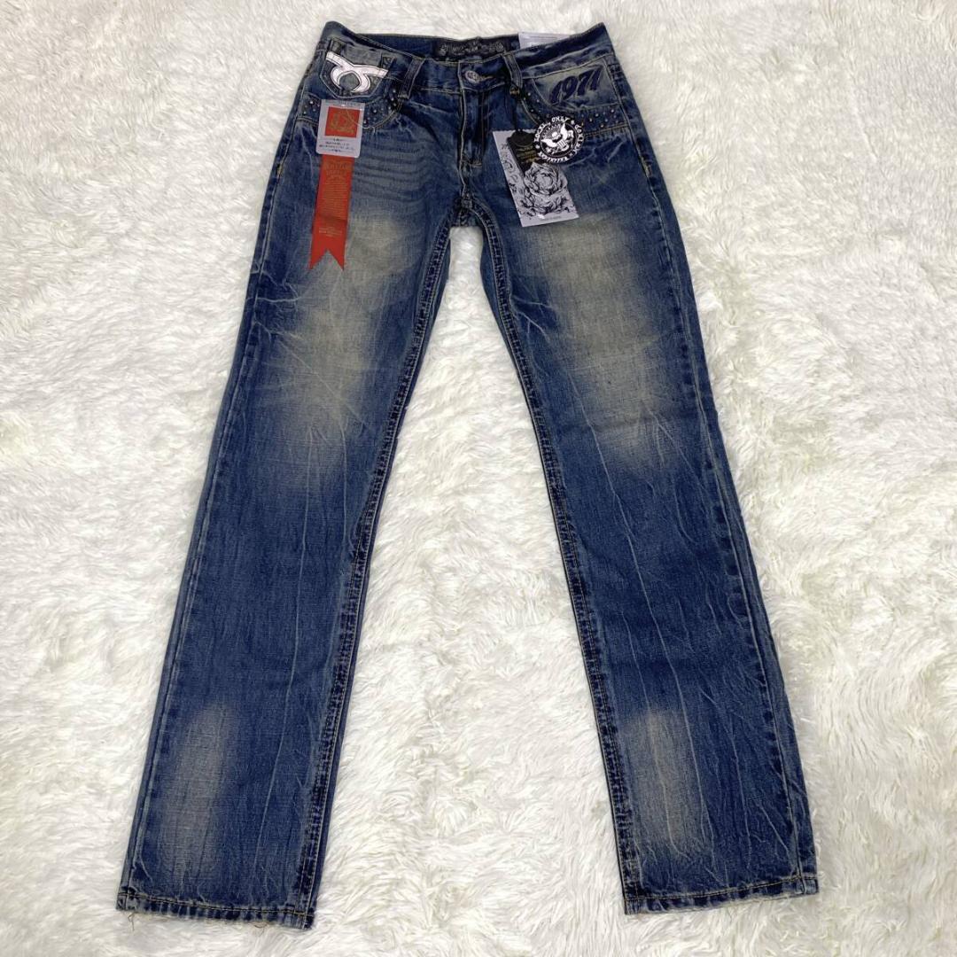 新品 Y2K RED PEPPER レッドペッパー デニムパンツ W32 刺繍