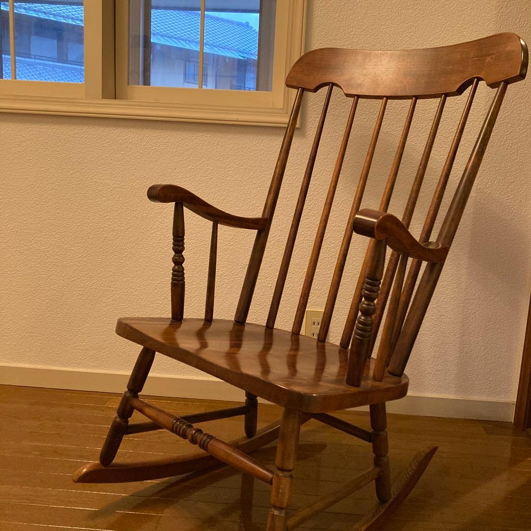 【只今お買い得価格】ロッキングチェア・レトロ・アンティーク木製椅子