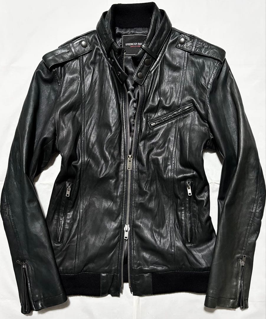 アメリカンラグシー 5万円程 柔らか 羊革 ラム レザー ジャケット ライダース