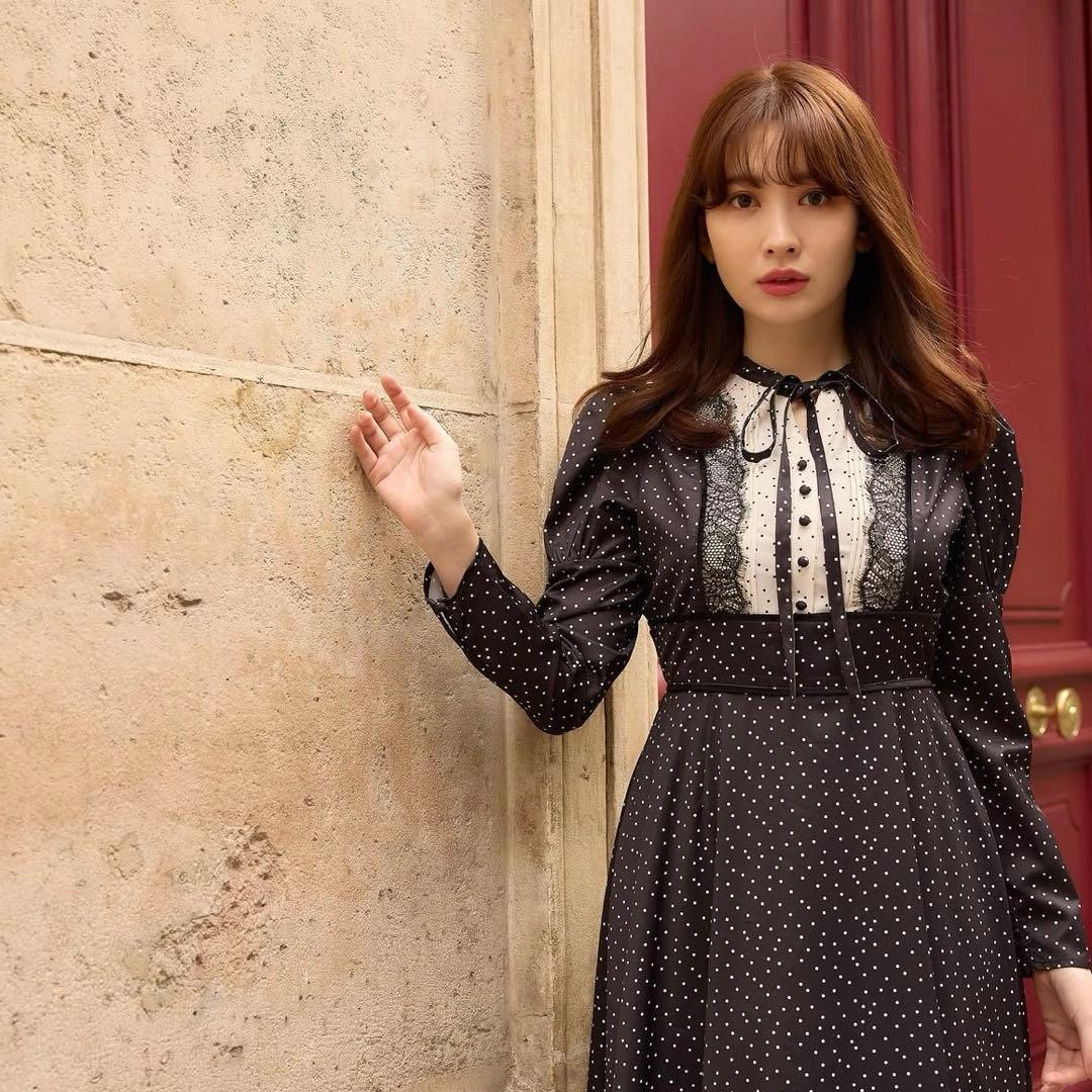 ワンピース orangerie dot long dress