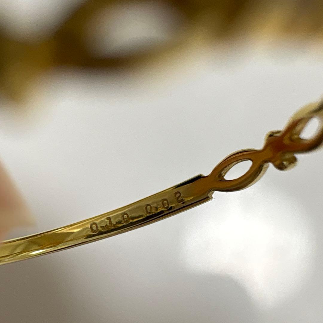 トパーズとダイヤのリング k18 9号