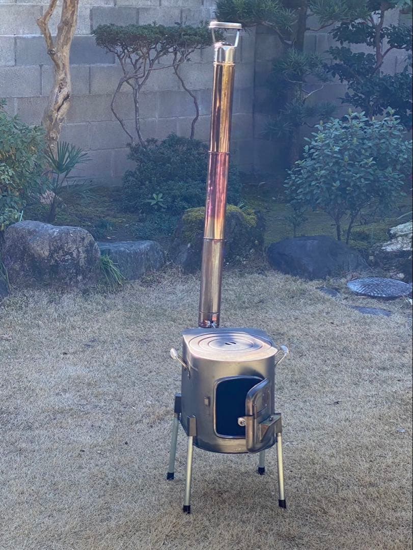 【小川キャンパル　ちびストーブ】コンパクト 薪ストーブ スチール製
