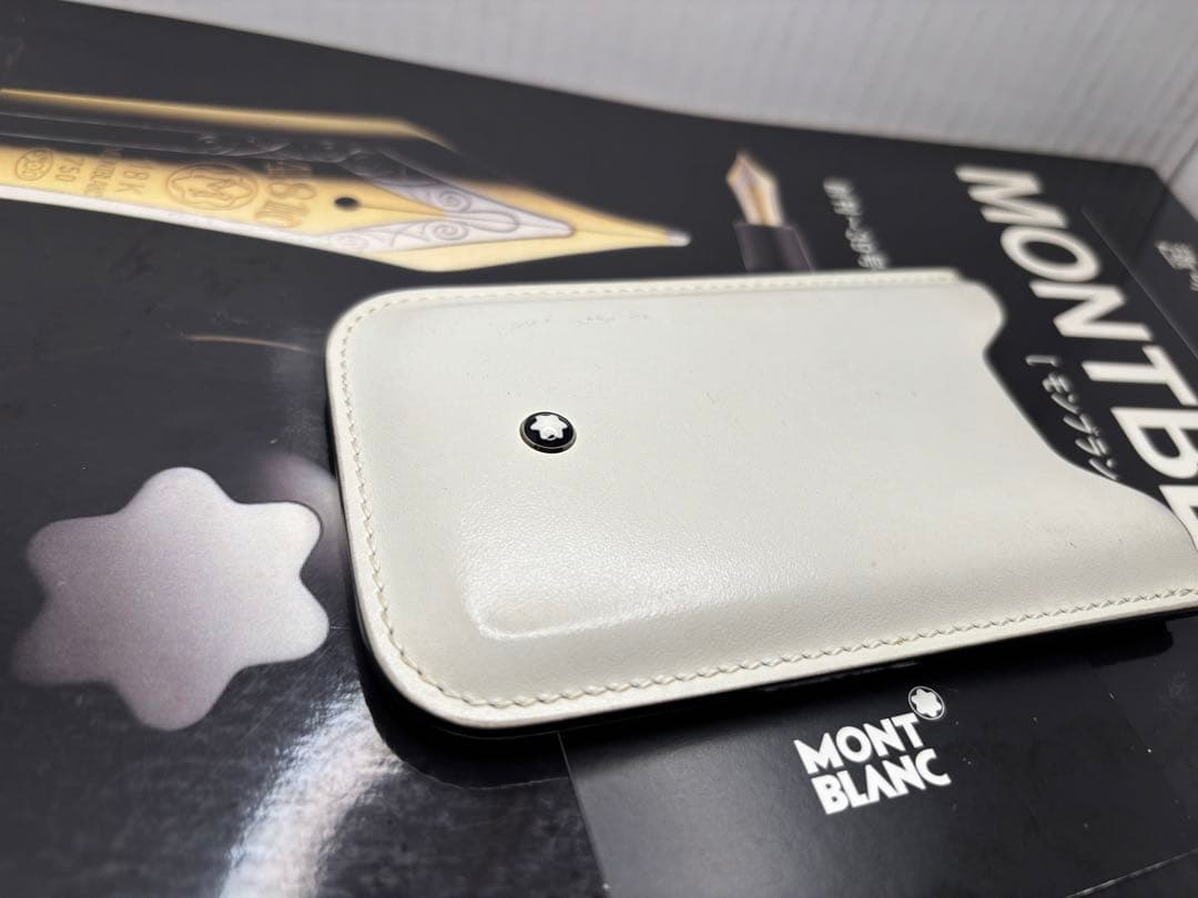 ⭐️美品⭐️モンブラン稀少完売逸品！本革製ペンポーチ・スマホケース・小物入れ白パール
