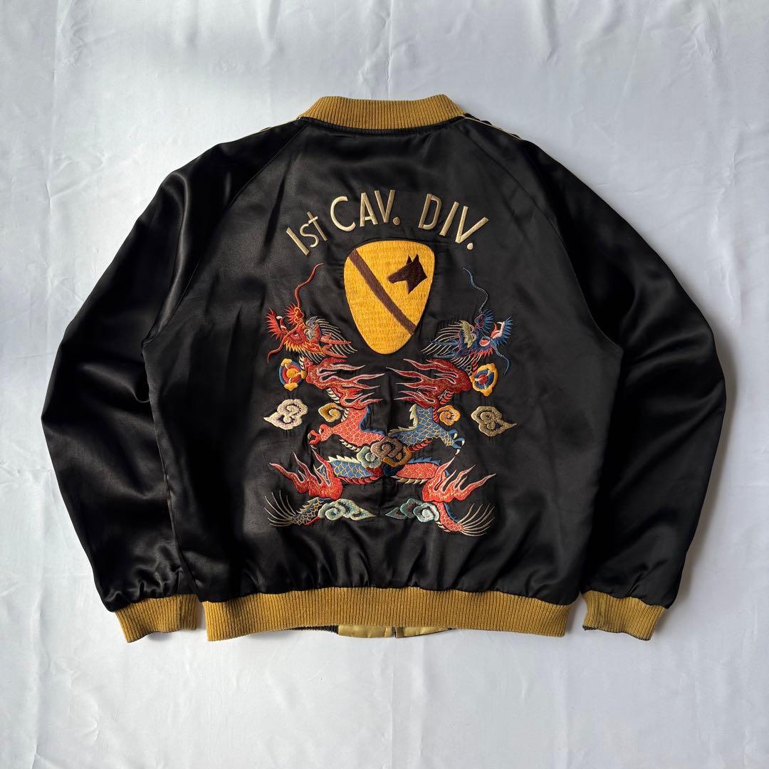 東洋エンタープライズ 鷹×龍 刺繍 スカジャン M18333 ブラック ゴールド