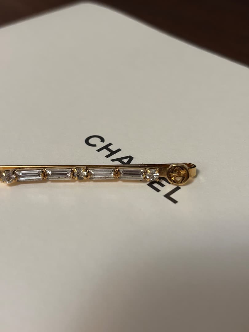 GUCCI ゴールド ヘアピン クリスタル(特価)