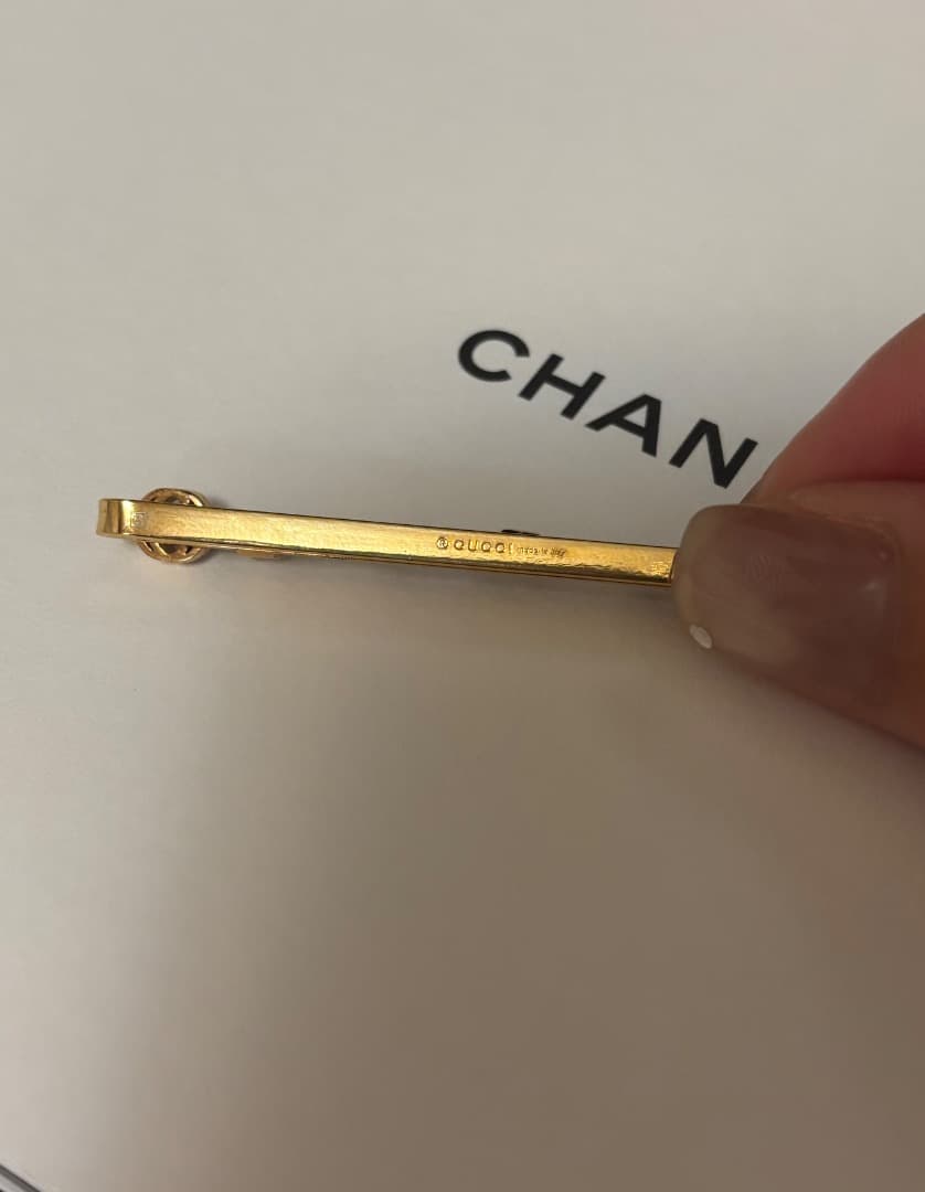 GUCCI ゴールド ヘアピン クリスタル(特価)