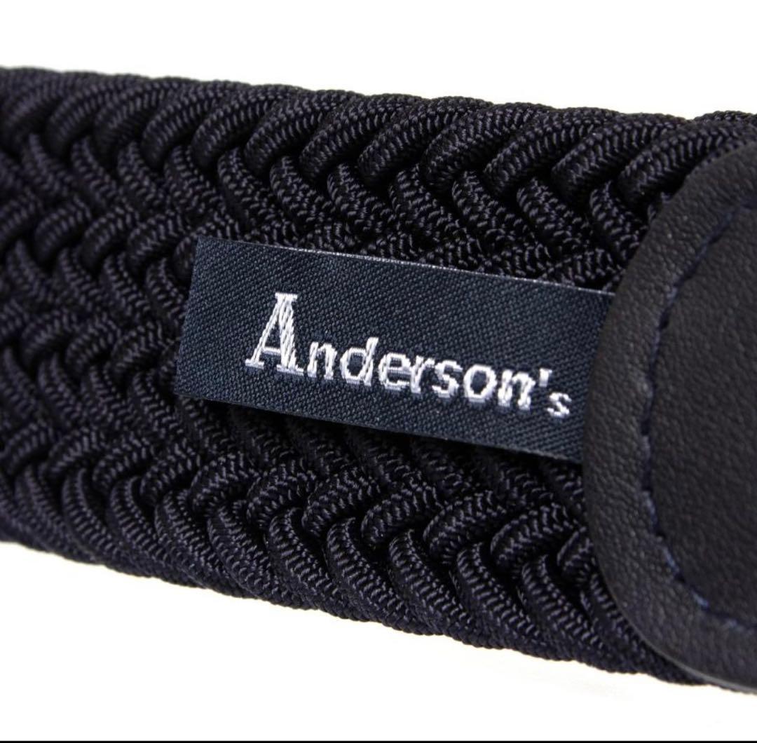 【新品未使用・タグ付き】Anderson's メッシュベルト ブラック 80