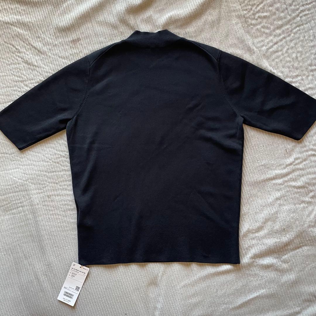 【新品】デミルクス ビームス シンプルモックネックニットブラック 人気