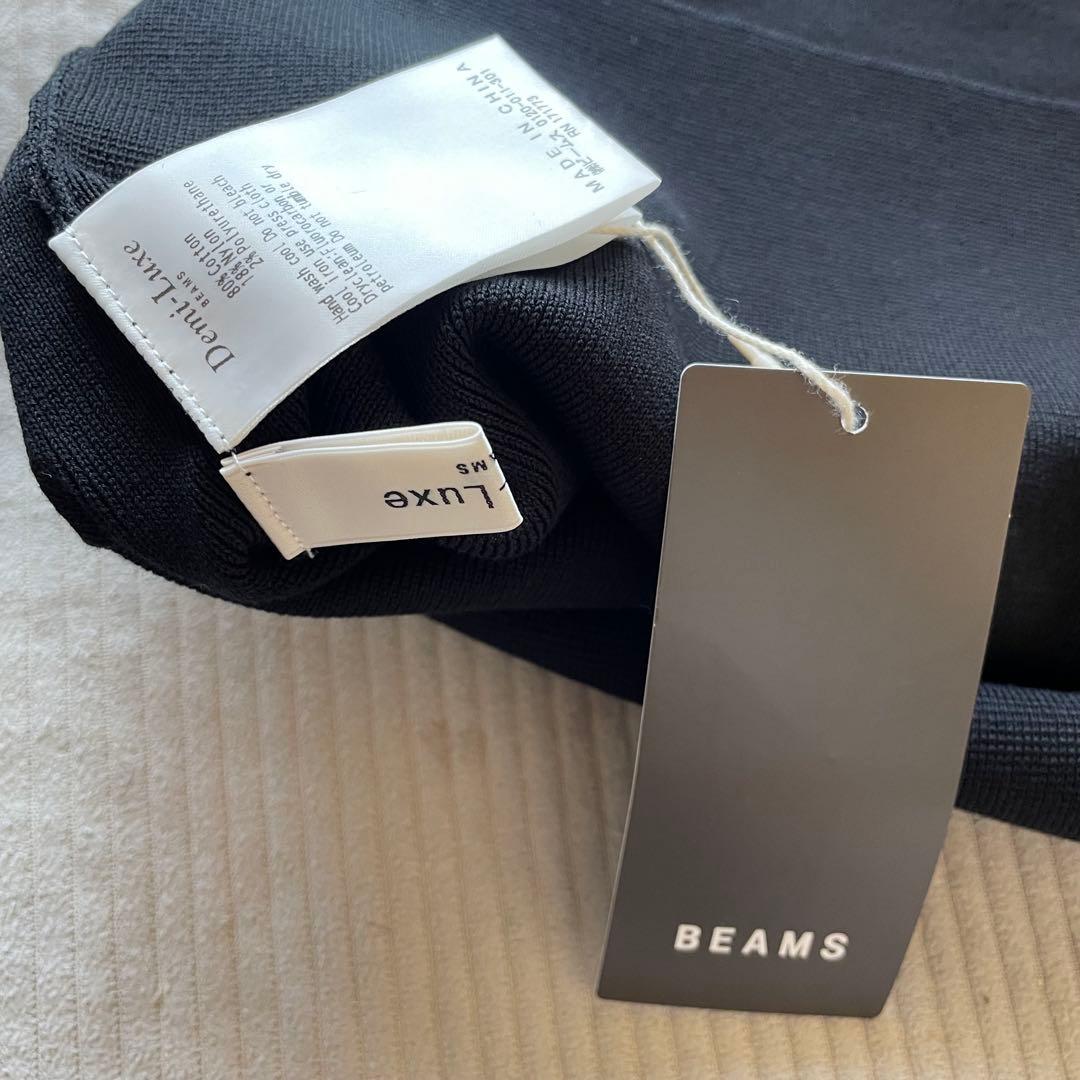 【新品】デミルクス ビームス シンプルモックネックニットブラック 人気