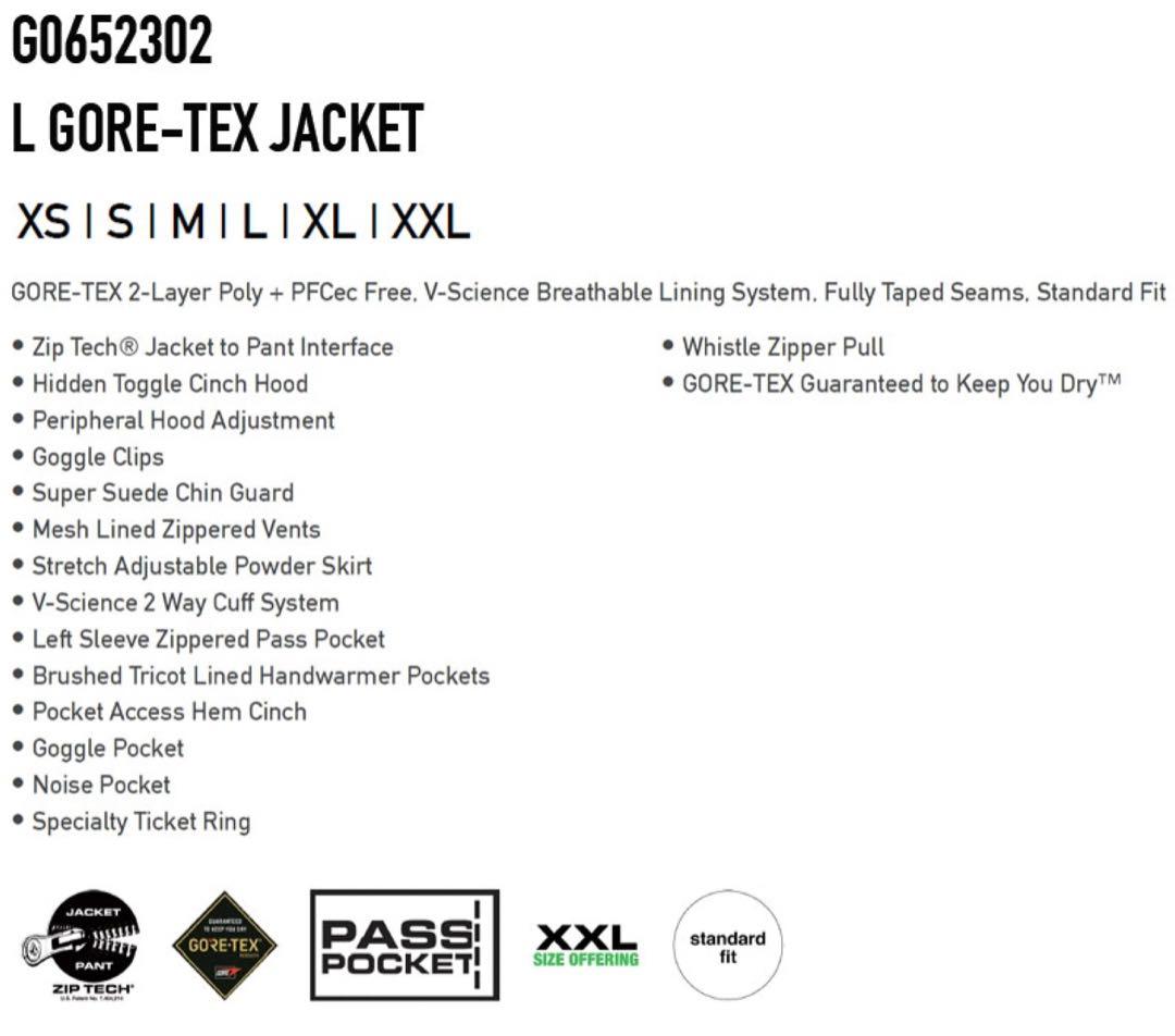 【新品】VOLCOM ボルコム JKT G0652302 スノーボードウェア