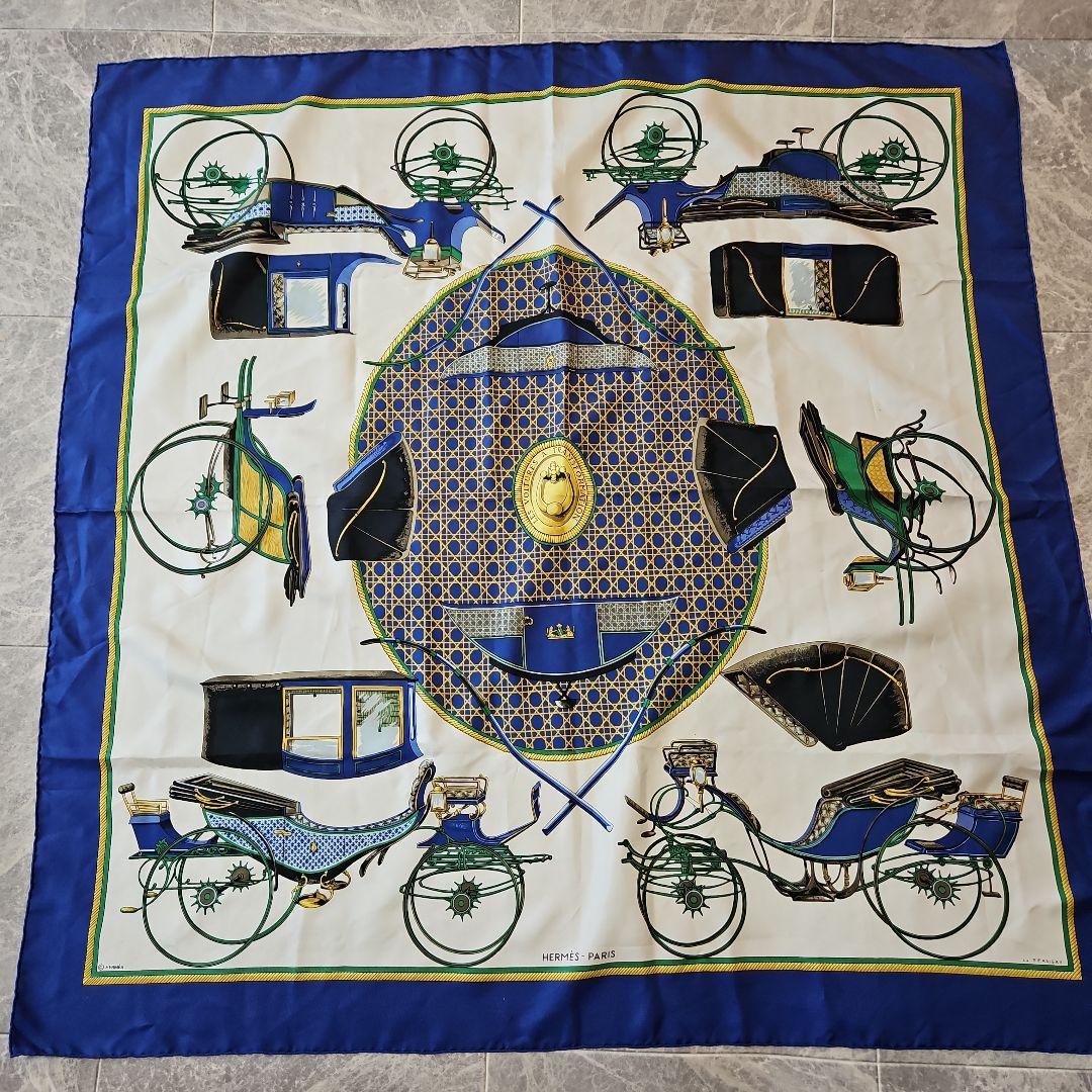 HERMÈS カレ90 馬車デザイン スカーフ 90cm