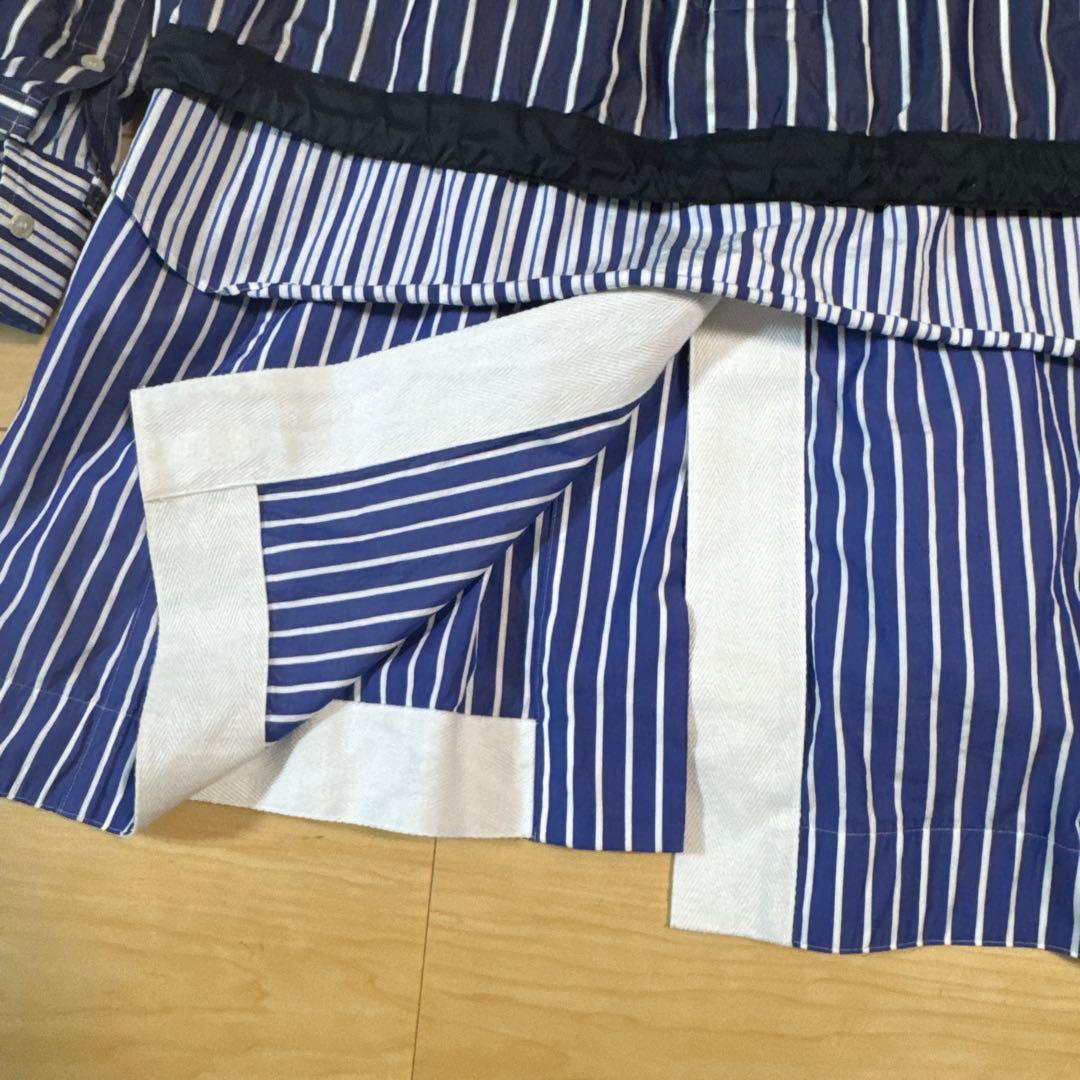 sacai ドッキングストライプシャツコート　サンプル品