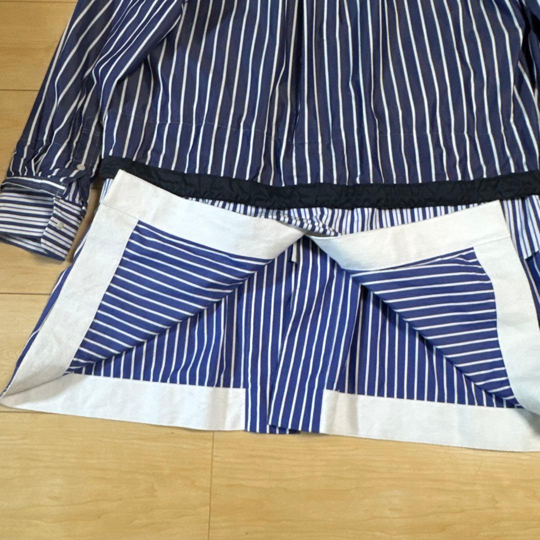 sacai ドッキングストライプシャツコート　サンプル品