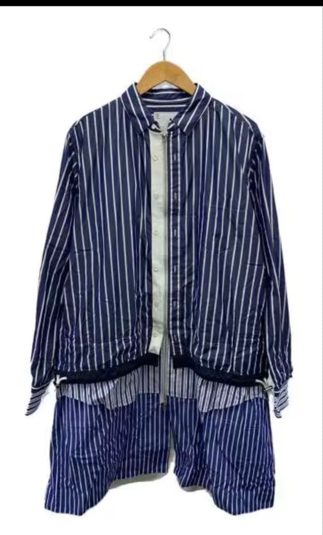 sacai ドッキングストライプシャツコート　サンプル品