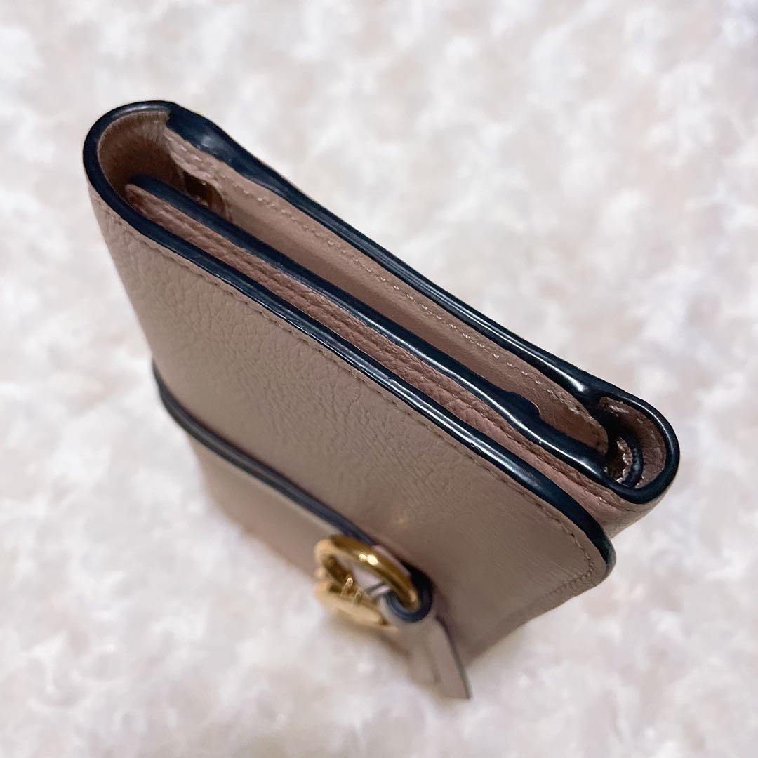 Chloeクロエ 三つ折り 財布 ピンク アルファベット レザー 財布 ブランド