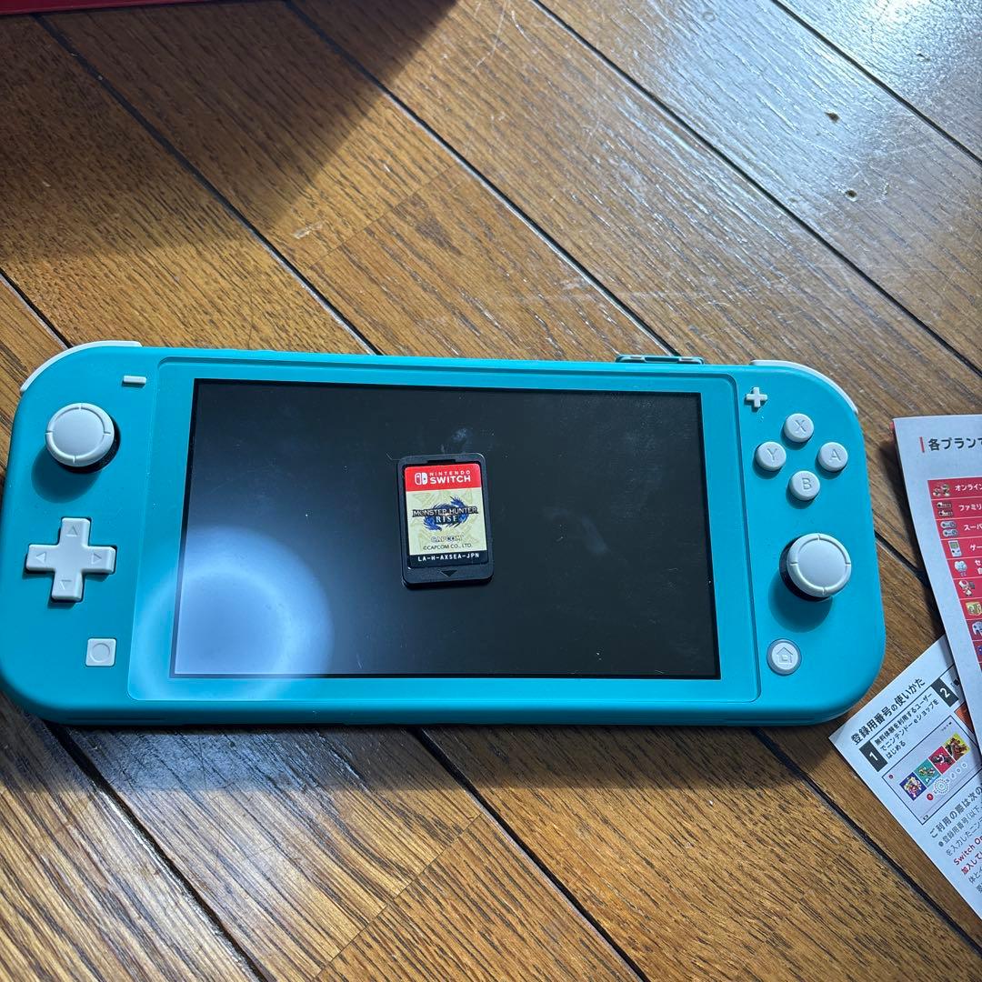Nintendo Switch Lite ターコイズ 本体 モンハンライズ付き