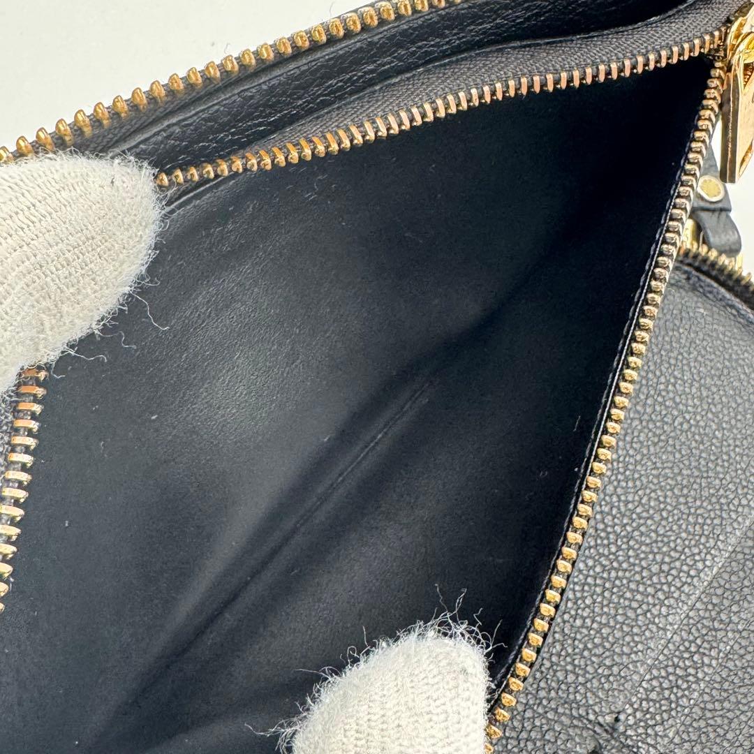 ルイヴィトン アンプラント ジッピーウォレット レザー ラウンド 長財布 黒