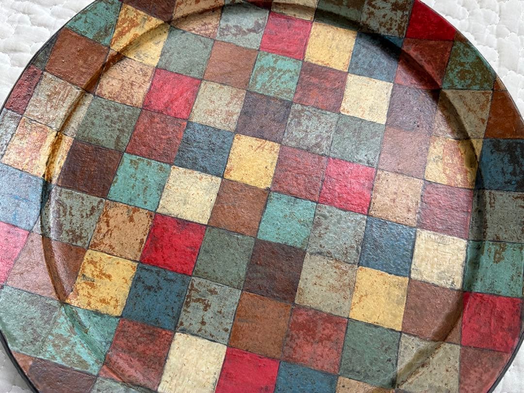 金井ゆみさん　モザイク皿　21cm