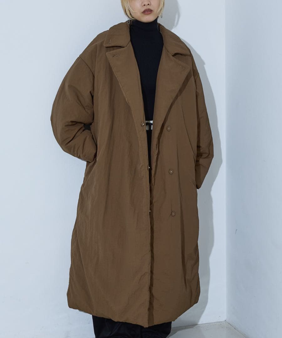 新品NOMINE 3WAYカラー中綿 ブラウン ダウンジャケット ロングコート