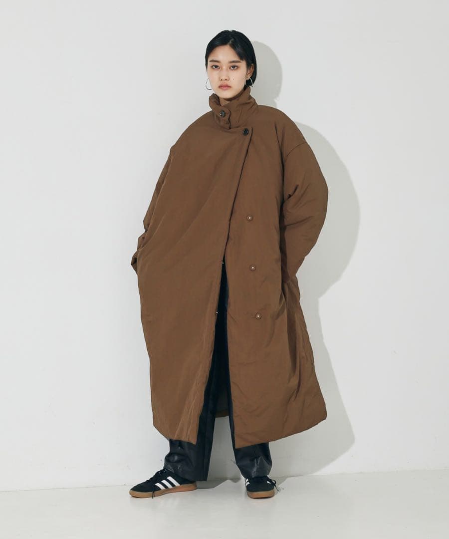 新品NOMINE 3WAYカラー中綿 ブラウン ダウンジャケット ロングコート