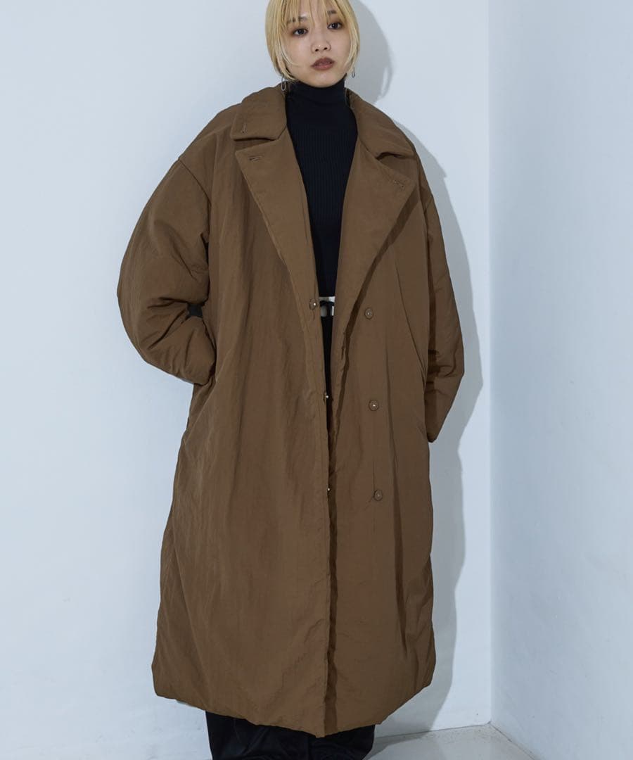 新品NOMINE 3WAYカラー中綿 ブラウン ダウンジャケット ロングコート