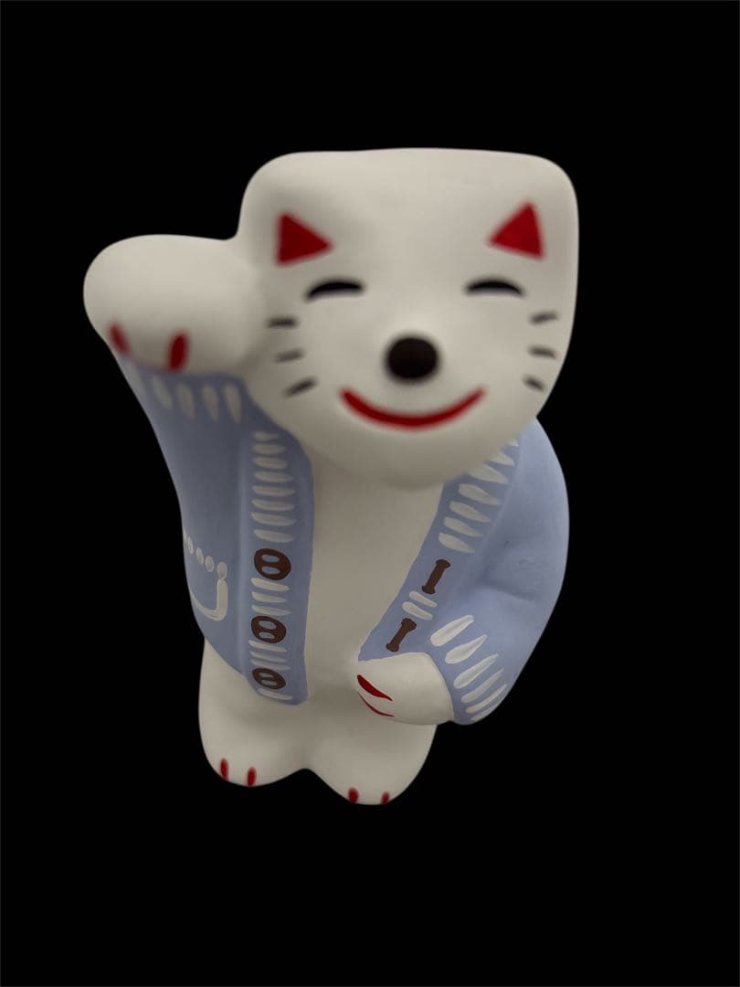 工房輪葉葉招き猫　カーディガンさん