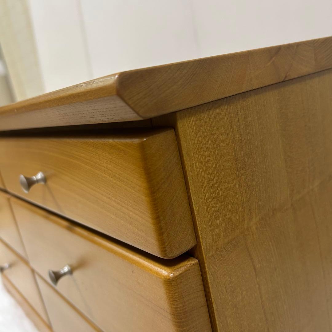 木製 無垢 6杯 小箪笥 小引出し キャビネット ミニタンス 小物入れ 書類入れ