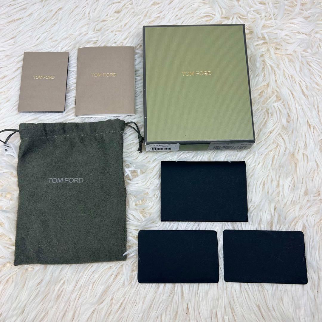 【極美品】TOM FORD トムフォード マネークリップ クロコ ブラウン