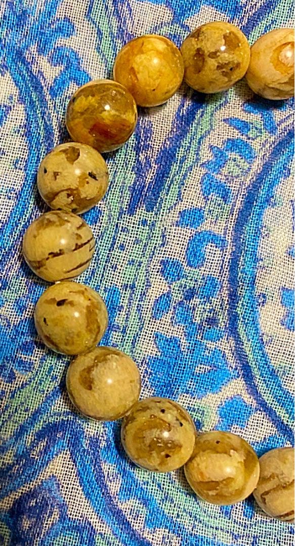 金運爆上げ　特別祈祷　心を強化天然石７cmグラフィックグラナイトお念珠　出羽三山