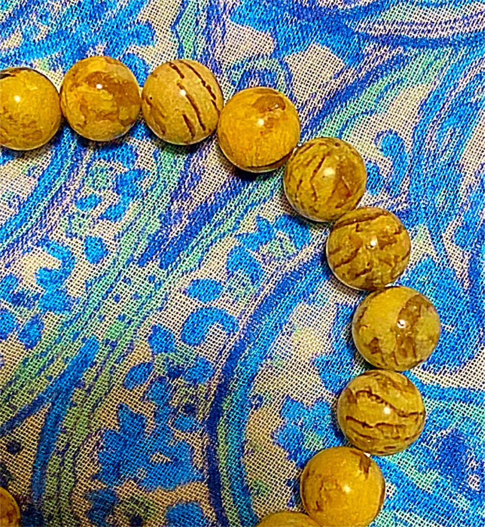 金運爆上げ　特別祈祷　心を強化天然石７cmグラフィックグラナイトお念珠　出羽三山