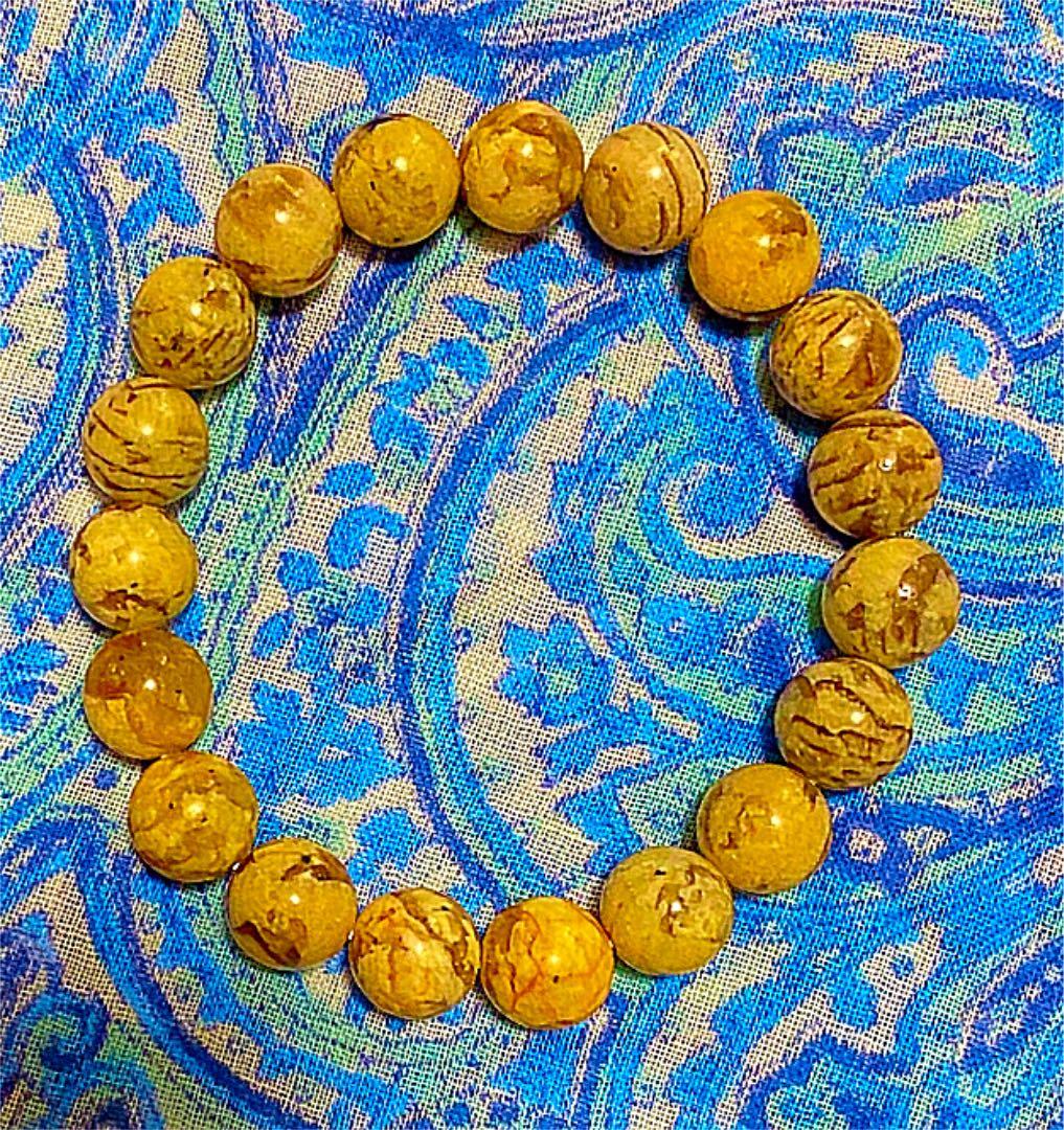 金運爆上げ　特別祈祷　心を強化天然石７cmグラフィックグラナイトお念珠　出羽三山