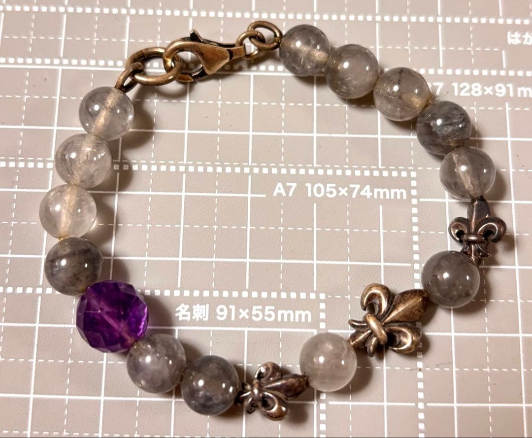 PATRICK COX　シルバー925 ユリの紋章　 天然石　ブレスレット