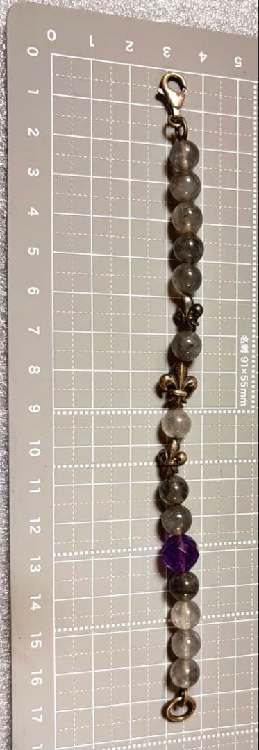 PATRICK COX　シルバー925 ユリの紋章　 天然石　ブレスレット