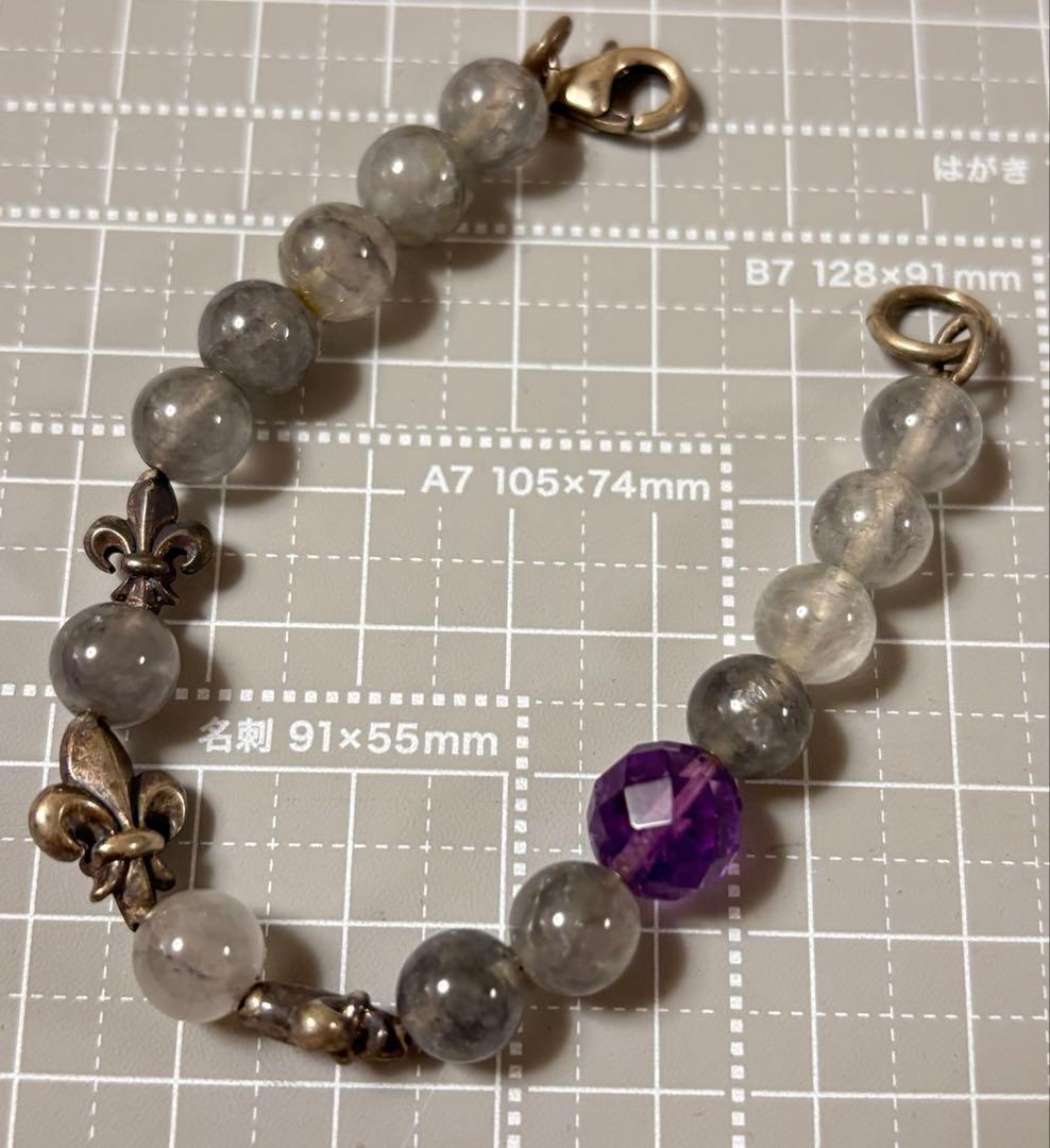 PATRICK COX　シルバー925 ユリの紋章　 天然石　ブレスレット